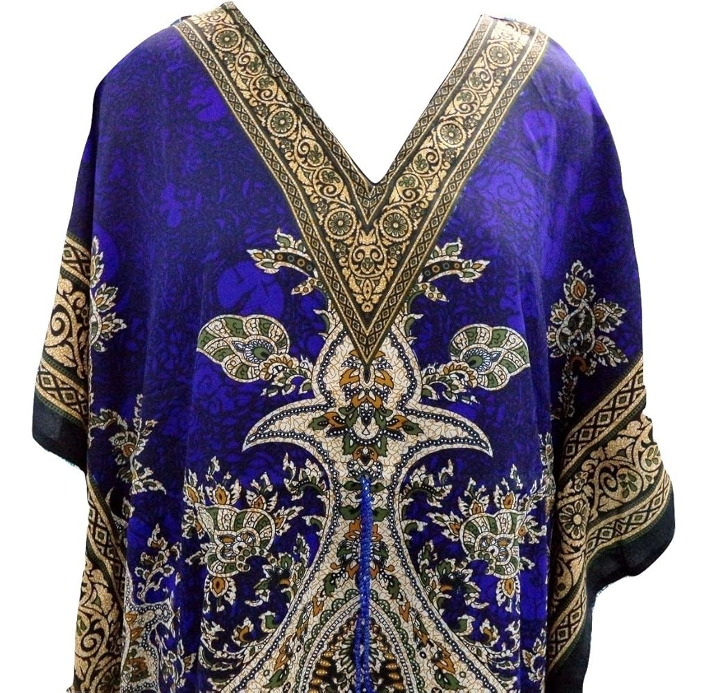 UNIQUE KAFTANS Women's Kaftan, V-Neck Kimono Long Caftan